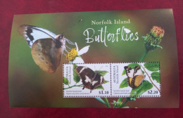 2021 Norfolk Island Butterflies Papillons Souvenir Sheet MNH - Norfolk Eiland