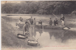 Landes, Pêche De L'alose Dans L'Adour, éditeur Bernède -voyagée En 1910- Pêcheurs ; Poissons ; Filets - Autres & Non Classés