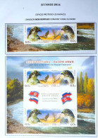 Russie 2014 YVERT N° 7533-7534 MNH ** Conjoint Corée Du Nord Non Dentelé - Unused Stamps