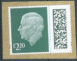 GROSSBRITANNIEN GRANDE BRETAGNE GB 2023 KING CHARLES III  £2.20 USED ON PAPER NOT CANCEL SG V5025 YT 5562 MI 5171 SN KC5 - Oblitérés