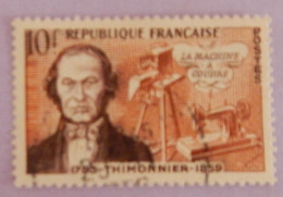 FRANCE YT 1013 OBLITERE "THIMONNIER" ANNÉE 1955 - Used Stamps