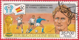 N° Yvert & Tellier 64 - Guinée-Bissau (Poste Aérienne) (1981) (Oblitéré) - Coupe Du Monde Foot (Espana82) Rummenigge (1) - Guinea-Bissau