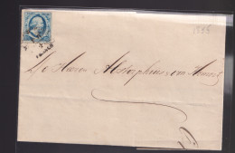 Nederland  NVPH Nr 1 Uit 1855 Op BRIEFOMSLAG Gelopen Naar Alstorphius Van HEMERT Te  AMSTERDAM (12.406) - Lettres & Documents