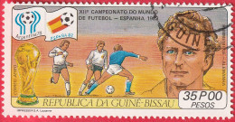 N° Yvert & Tellier 64 - Guinée-Bissau (Poste Aérienne) (1981) (Oblitéré) - Coupe Du Monde Foot (Espana82) Rummenigge (2) - Guinea-Bissau