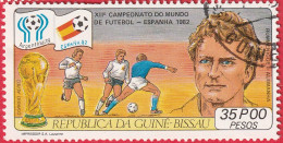 N° Yvert & Tellier 64 - Guinée-Bissau (Poste Aérienne) (1981) (Oblitéré) - Coupe Du Monde Foot (Espana82) Rummenigge (3) - Guinea-Bissau