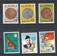 Maroc YT 796/800 Cithare, Quaid E Azam Mohammad Ali Jinnah, Monnaies, Marche Verte N** (sauf 797) - Morocco (1956-...)