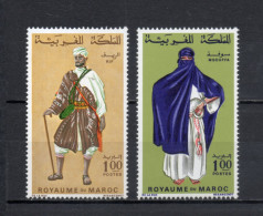 MAROC N°  553 + 554     NEUFS SANS CHARNIERE  COTE 5.00€     COSTUME - Marruecos (1956-...)