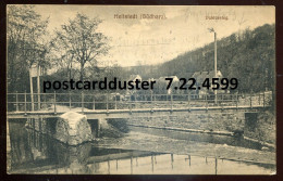 GERMANY Hettstedt Postcard 1910s Saxony. River Bridge (h3540) - Other & Unclassified