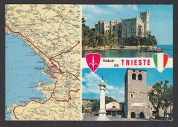 091369/ Provincia Di Trieste, Mappa Geografica Illustrata (T.C.I.)  - Altri & Non Classificati