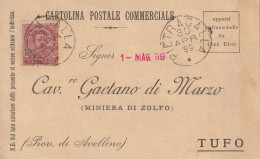 Italy. A212. Pietragalla.  1899. Annullo Grande Cerchio PIETRAGALLA, Su Cartolina Postale Commerciale - Marcophilie