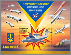 GUINEA REP. 2024 MNH Ukraine Shoot Down Russian Spy Planes S/S – OFFICIAL ISSUE – DHQ2419 - Militaria