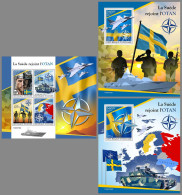 TOGO 2024 MNH Ukraine Sweden Joins NATO Schwedens Beitritt In NATO M/S+2S/S – OFFICIAL ISSUE – DHQ2419 - OTAN