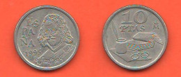 Spain 10 Pesetas 1995 Spagna Francisco De Quevedo Nickel Coin - 10 Pesetas
