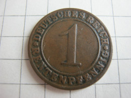 Germany 1 Rentenpfennig 1924 F - 1 Rentenpfennig & 1 Reichspfennig