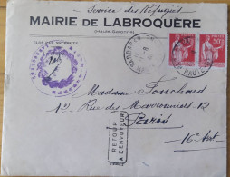 WW2 - 1940 Service Des Réfugiés Belges - Mairie De Labroquère (31) - Documents Historiques