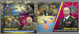 SIERRA LEONE 2024 MNH Ukraine Oleksandr Sirskyi Hero Award M/S+S/S – IMPERFORATED – DHQ2419 - Militares