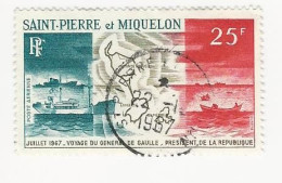 SPM-1967 -Voyage Du Général De Gaulle - N° PA38 Oblitéré - Usati