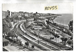 Calabria-reggio Calabria Veduta Vecchia Stazione Ferroviaria Reggio Lido Con Panorama Lungo Mare Anni 60 - Reggio Calabria