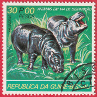 N° Yvert & Tellier 74 - Guinée-Bissau (1978) (Oblitéré) - Préservation De La Faune - Hippopotames - Guinea-Bissau