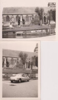 76 DOUDEVILLE  -  2 PHOTOS EGLISE  -  CITROEN DS  -  8 MAI 1968  - - Lugares