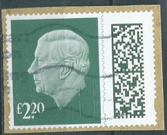 GROSSBRITANNIEN GRANDE BRETAGNE GB 2023 KING CHARLES III  £2.20 USED ON PAPER SG V5025 YT 5562 MI 5171 SN KC5 - Gebraucht