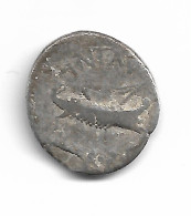 DENIER DE MARC ANTOINE A LA GALERE - PATRAS - 32 Av. J.-C. - Republiek (280 BC Tot 27 BC)