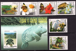 Cuba 2011 - Flora - Fauna - Bee - Snail - Frog - MNH Set + S/S - Unused Stamps