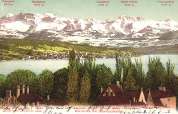 ZURICHSEE, LAKE, ARCHITECTURE, MOUNTAIN, SWITZERLAND, POSTCARD - Other & Unclassified