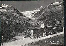 11640985 Alp Gruem Bahnstation Restaurant Mit Paluegletscher Berninagruppe Alp G - Autres & Non Classés