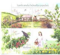 2018. Moldova, Folk-lore, Months Of The Year, Spring, S/s, Mint/** - Moldawien (Moldau)