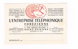 D  42 -  Carte Publicitaire - Saint - étienne - ENTREPRISE TELEPHONIQUE FOREZIENNE - Saint Etienne