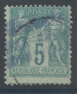 Lot N°83310   N°75, Oblitéré Cachet à Date Et Cachet Bleu à Déchiffrer - 1876-1898 Sage (Tipo II)