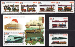 Cuba 2011 - Train - International Stamp Exhibition PHILANIPPON 2011 -MNH Set+S/S - Unused Stamps