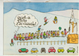 Carte AID  Saint Jean De Maurienne 73   Dessin De Qu'est-ce Q'uelle J-memmerde ! ( Ski Me Fait Rigoler ) Filipandré - Saint Jean De Maurienne