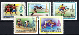 ELFENBEINKÜSTE Komplettsatz Mi-Nr. 614 - 618 Olympische Spiele Gestempelt - Siehe Bild - Ivory Coast (1960-...)