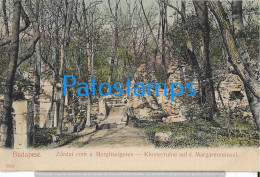 228430 HUNGARY BUDAPEST MONASTERY RUINS ON MARGARETEN ISLAND POSTAL POSTCARD - Ungheria