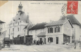 CORBELIN La Gare Et L' Hôtel De Ville. Tramway - Corbelin