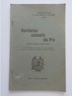 1939 Tournai Kain Fascicule Distribution Solennelle Des Prix Collège Episcopal De La Tombe MonseigneurEvêque De Tournai - Doornik