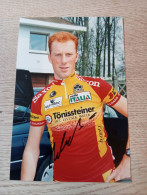 Signé Photo Originale Cyclisme Cycling Ciclismo Ciclista Wielrennen Radfahren WUYTS PETER (Tönissteiner-Saxon 1996) - Ciclismo