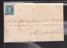 Nederland  NVPH Nr 1 Uit 1863 Op GESCHREVEN BRIEF Verzonden Uit LONDON Aan Alstorphius Van HEMERT Te  AMSTERDAM (12.409) - Storia Postale