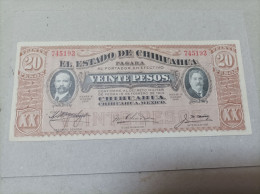 Billete De México 20 Pesos Del Año 1914 - Messico