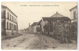 CPA 51 JUVIGNY Rue Principale, Vers Châlons-sur-Marne - Other & Unclassified