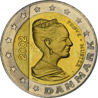 Danemark, 2 Euro, Fantasy Euro Patterns, Essai-Trial, BE, 2002, Bimétallique - Privatentwürfe