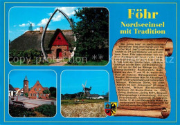 73214629 Insel Foehr Friesenhaus Kirche Windmuehle Chronik Insel Foehr - Sonstige & Ohne Zuordnung