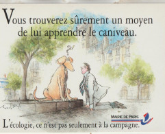 Carte Mairie De Paris 75 L'Ecologie N'est Pas Seulement A La Campagne-Vous Trouverez Un Moyen Pour Apprendre Le Caniveau - Andere Monumenten, Gebouwen