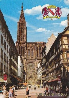 AK 210803 FRANCE - Strasbourg - La Cathédrale Et La Rue Mercière - Straatsburg