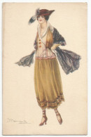 Postcard Oude Postkaart Carte Postale CPA Woman Fashion Women's Hat Femme Mode Féminine Chapeau Bompard (2) - Bompard, S.