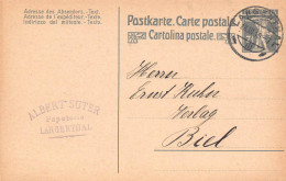 Langenthal Papeterie  A. Suter  Firmen Gewerbestempel Besonderheiten - Stamped Stationery