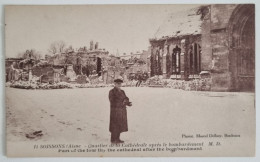 CPA Non Circulée - FRANCE Après-guerre - SOISSONS (Aisne) - QUARTIER DE LA CATHÉDRALE APRÉS LE BOMBARDEMENT - Soissons