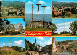 73214545 Wildflecken Stadtpanorama Teilansichten Kirche Kreuzberg Wildflecken - Sonstige & Ohne Zuordnung
